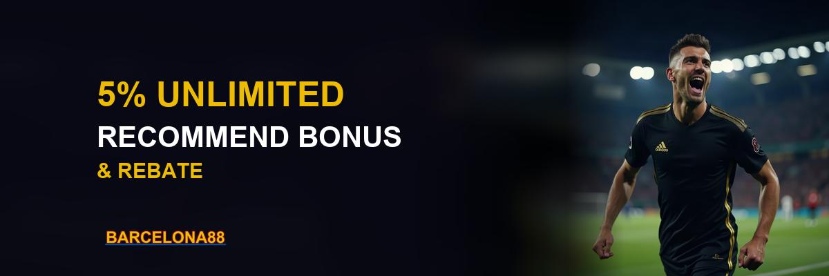 Barcelona88 5% Unlimited Recommend Bonus and Rebate